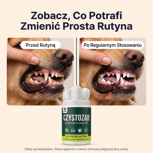 Przed i po regularnej rutynie