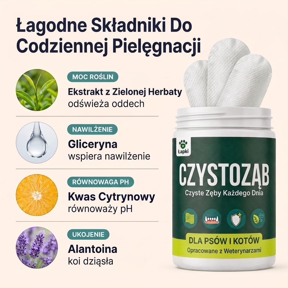 Łagodne składniki do codziennej pielęgnacji