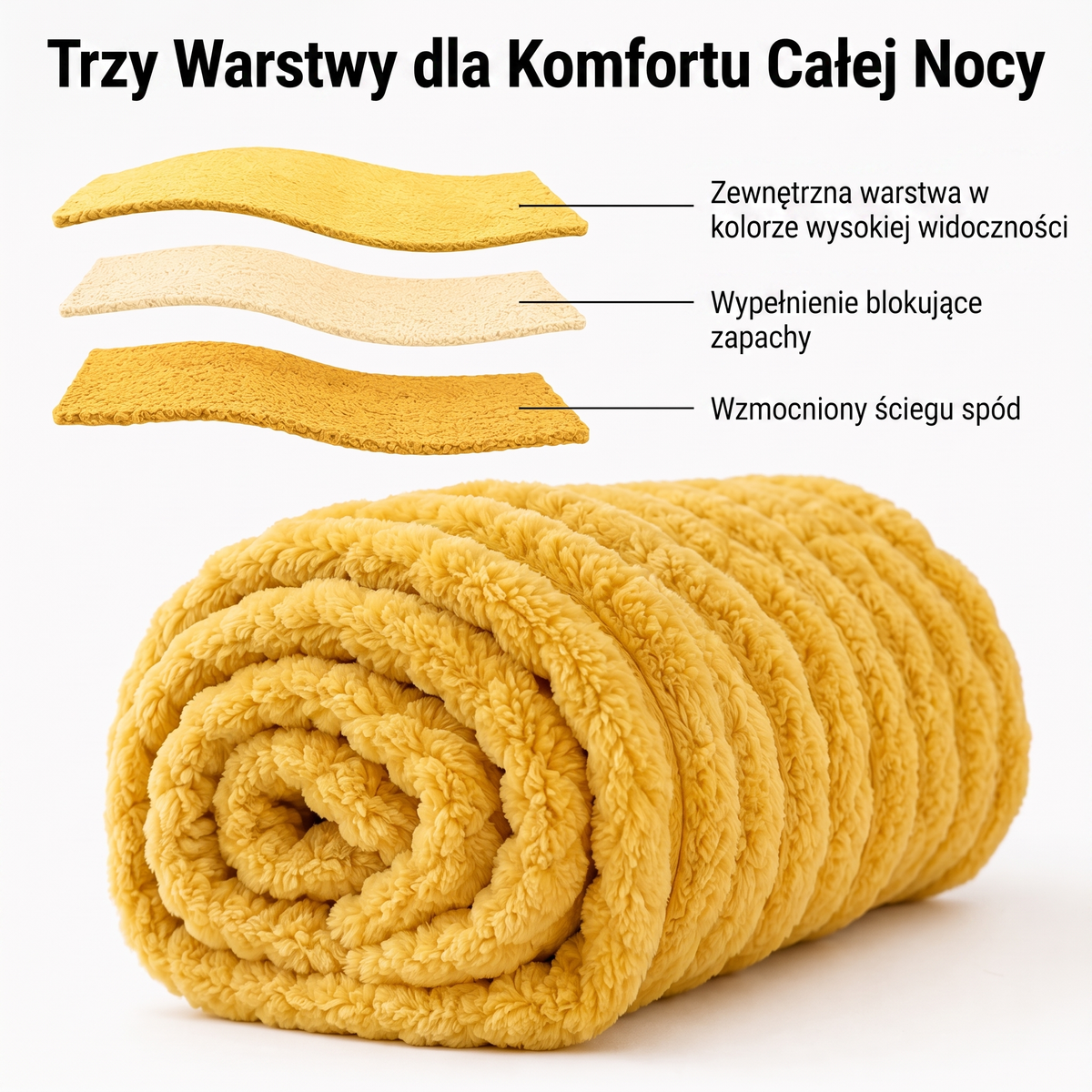 Trzy warstwy komfortu — koc kojący Łapki