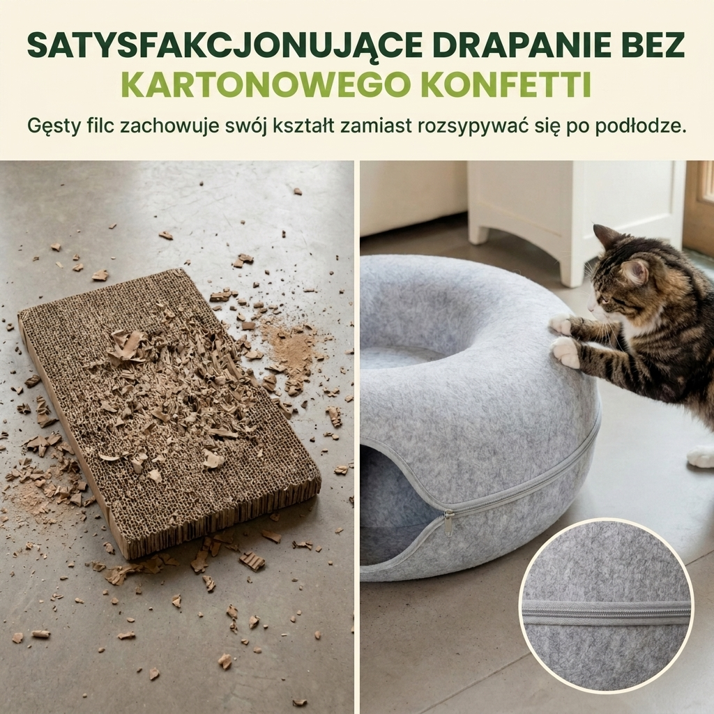Satysfakcjonujące drapanie bez kartonowego konfetti